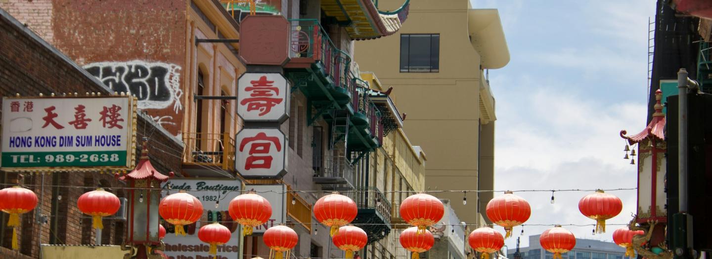Some shops along Chinatown's Grant Avenue 