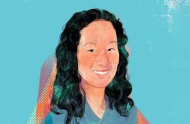 Illustrated portrait of Joyce Tung
