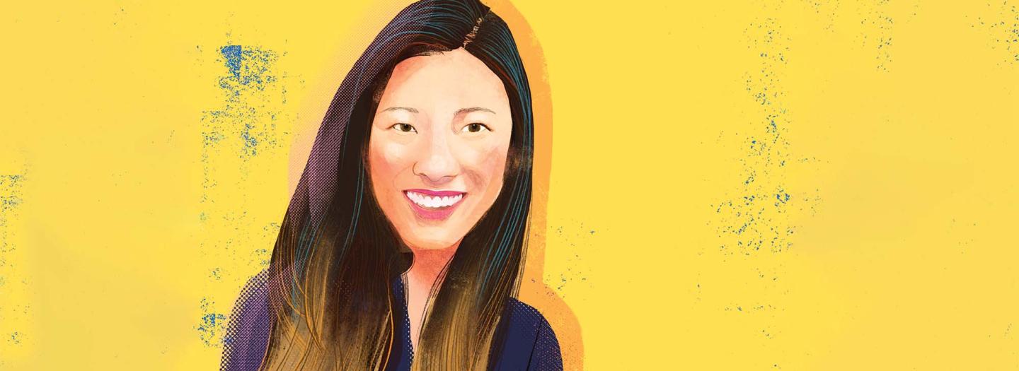 Illustrated portrait of Helen Mo