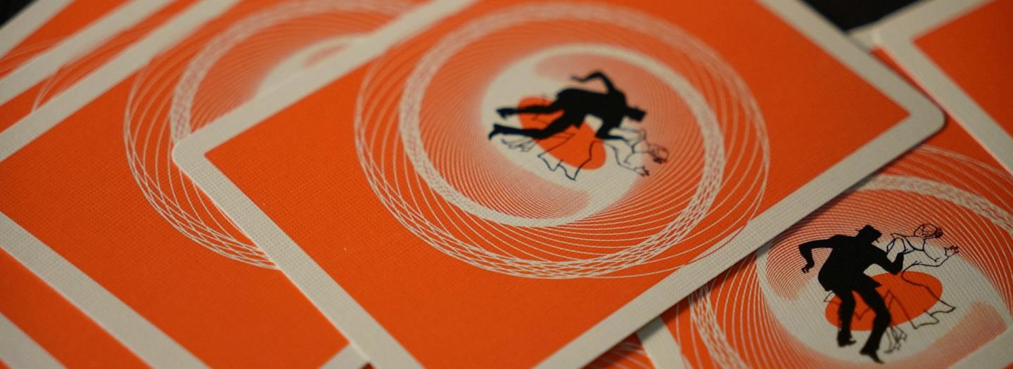 A deck of Hitchcock-inspired playing cards