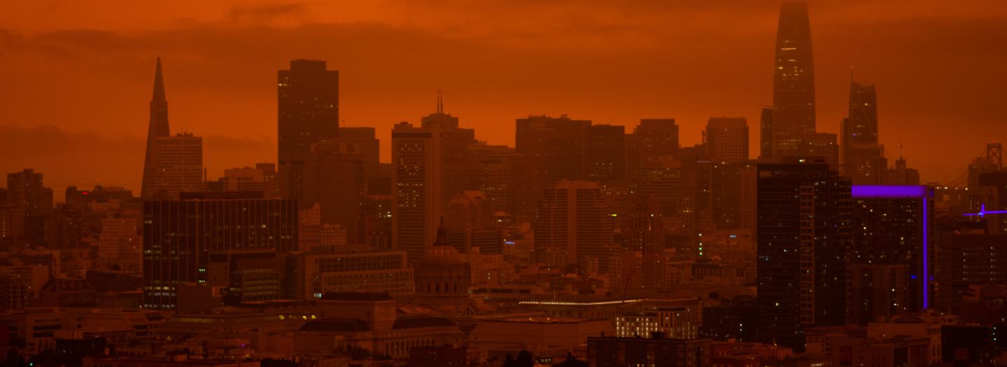 A smoky-orange sky in SF