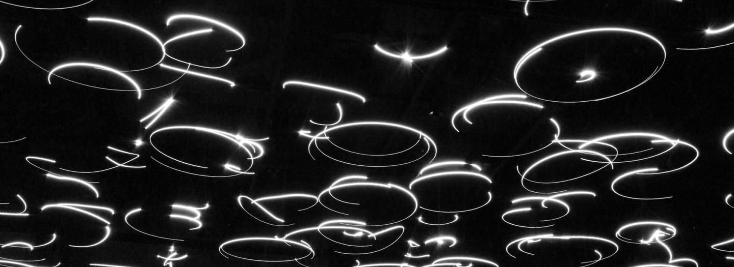 Bubble lights on a ceiling