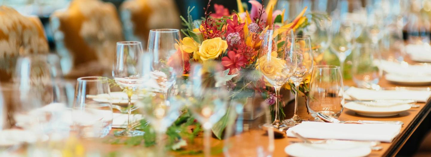 A table set for lunch