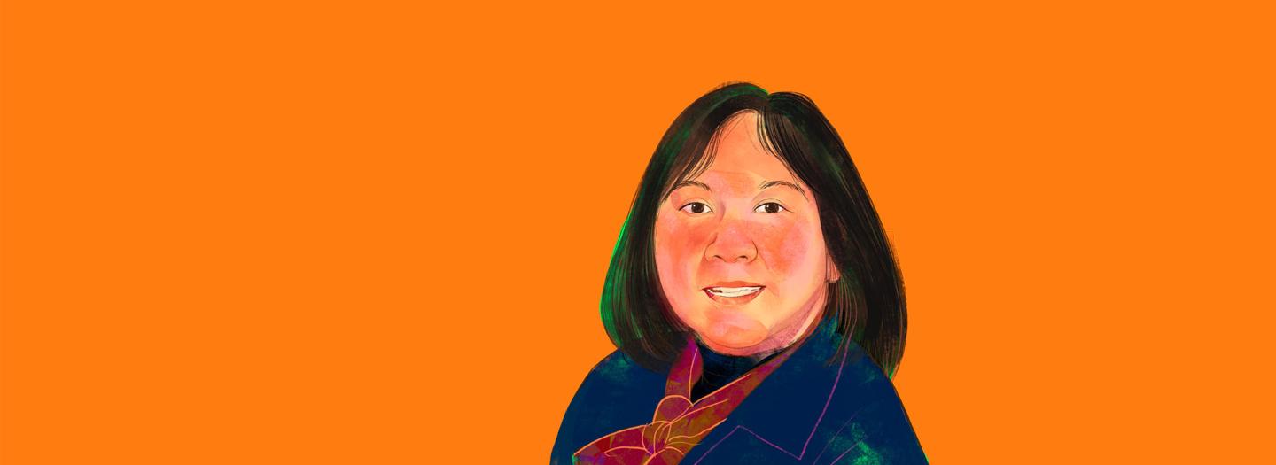 Illustrated portrait of Pauline Chin