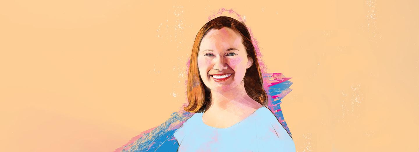 Illustrated portrait of Jennifer Perkins