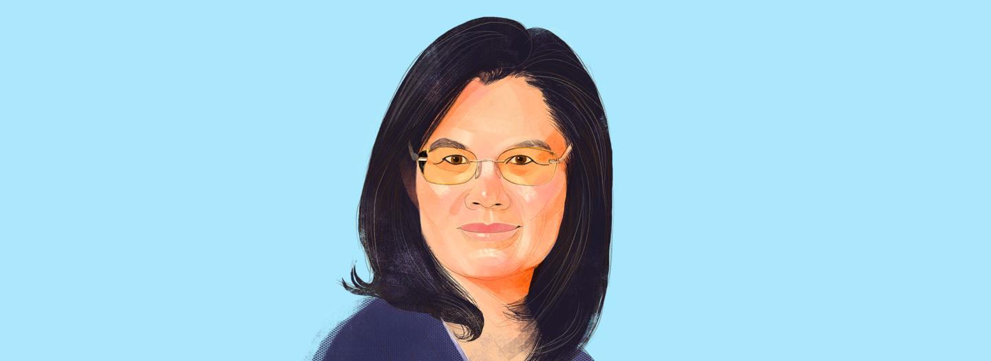 Illustrated portrait of Jian Zhang