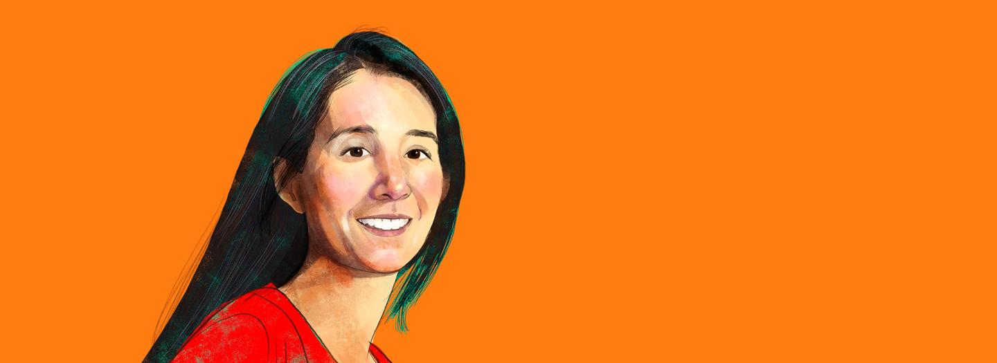 Illustrated portrait of Shelley Chu