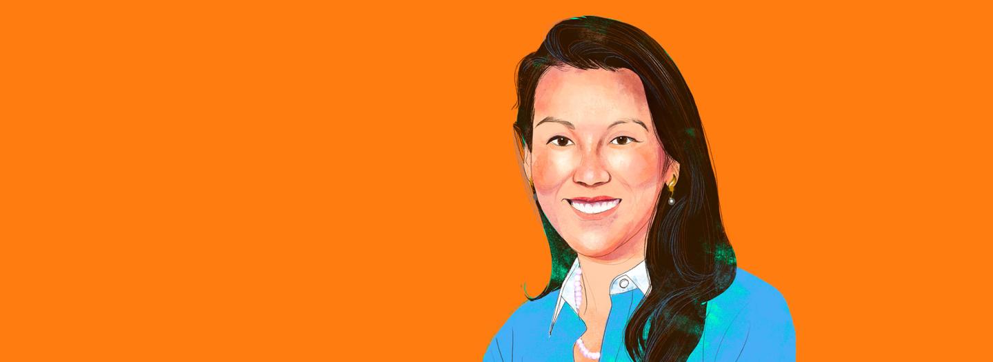 Illustrated portrait of Stephanie Chao