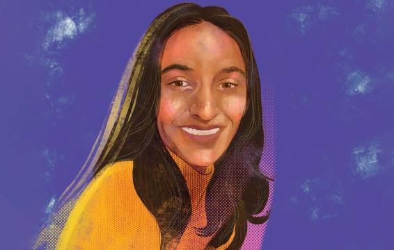 Illustrated portrait of Mehr Virk