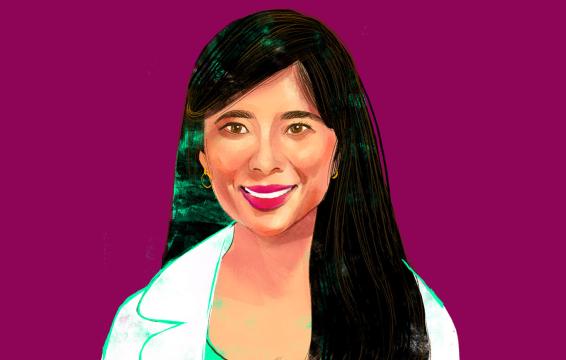 Illustrated portrait of Kelly Nguyen