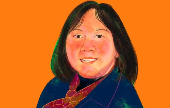 Illustrated portrait of Pauline Chin