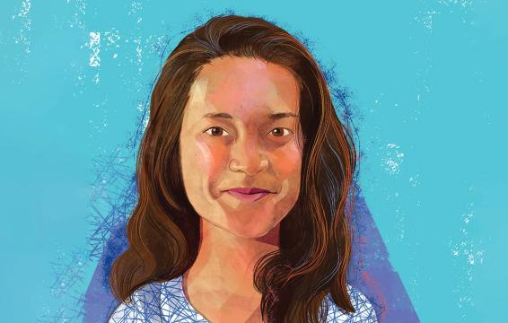 Illustrated portrait of Taia Wu