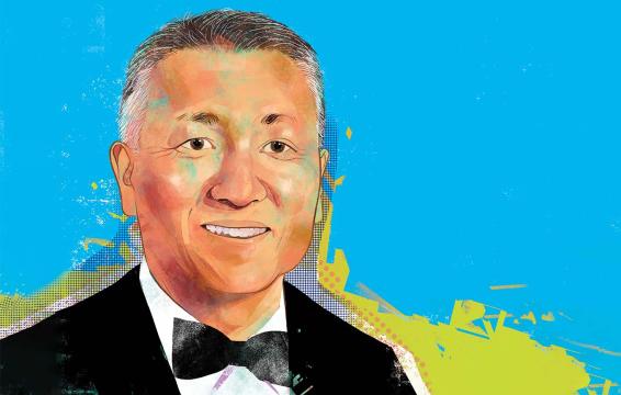Illustrated portrait of Ted Wong