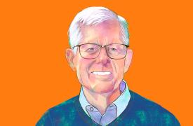 Illustrated portrait of Doug Cowden