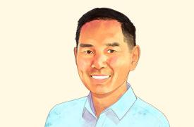 Illustrated portrait of Ken Song