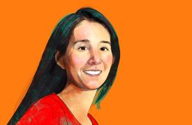Illustrated portrait of Shelley Chu